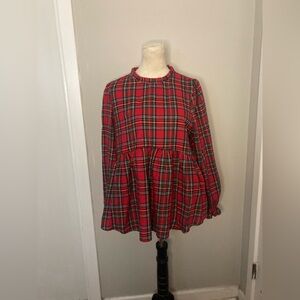 SHEIN Plaid Blouse